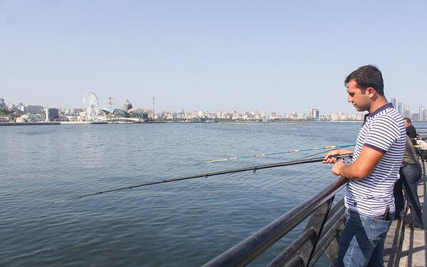 Исмаил Мамедов поймал свою первую рыбу в 12 лет - Sputnik Азербайджан