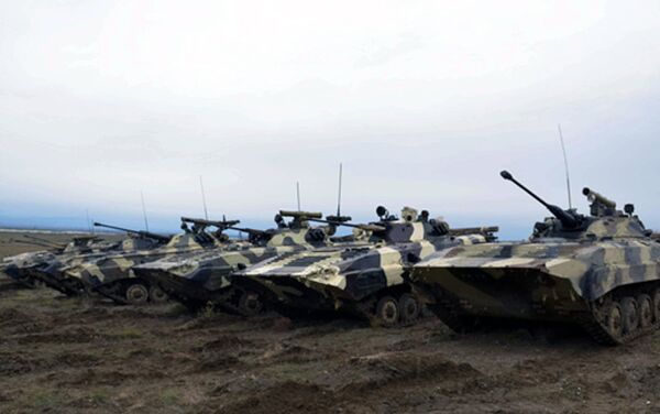 Танковое подразделение Вооруженных Сил Азербайджана - Sputnik Азербайджан