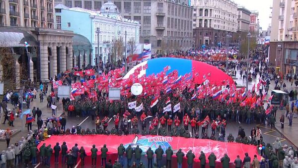 День народного единства: шествие и митинг-концерт в Москве - Sputnik Азербайджан