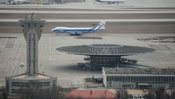 Вид на терминал B московского аэропорта Шереметьево, фото из архива - Sputnik Azərbaycan