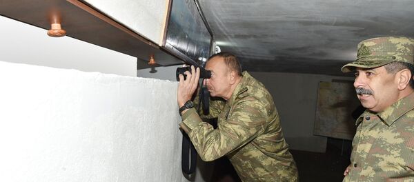 Президент Алиев ознакомился с оперативными условиями в передовом командном пункте в Физулинском районе - Sputnik Азербайджан