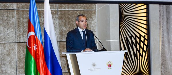 Министр образования АР Микаил Джаббаров в ходе научно-практической конференции Состояние и перспективы российско-азербайджанского сотрудничества в сфере образования, науки и культуры в Баку - Sputnik Азербайджан