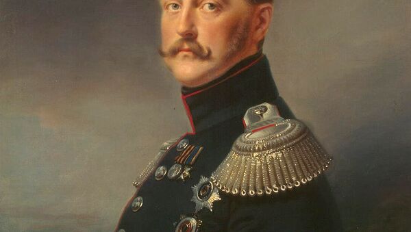 Rusiya çarı I Nikolay. Frans Krüqerin rəsmi, 1852-ci il - Sputnik Azərbaycan