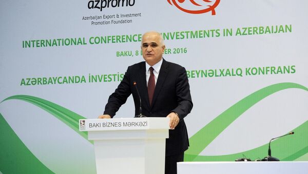 Выступление министра экономики Шахина Мустафаева в ходе Азербайджанской инвестиционной международной конференции в Баку - Sputnik Азербайджан