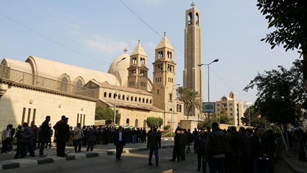 На месте взрыва в Каире в церкви - Sputnik Азербайджан