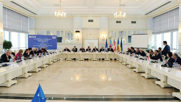 Открытие девятой сессии Парламентской ассамблеи Организации за демократию и экономическое развитие – ГУАМ в Баку - Sputnik Азербайджан