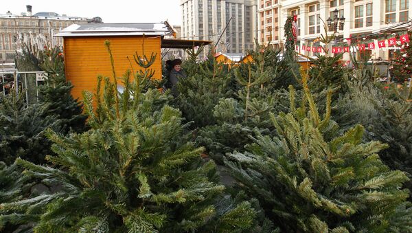 Торговля елками, фото из архива - Sputnik Азербайджан
