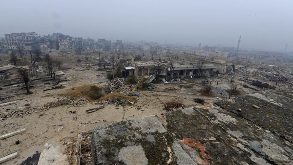 Разрушения в Алеппо, фото из архива - Sputnik Азербайджан