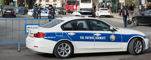 Автомобиль дорожно-патрульной службы в Баку, фото из архива - Sputnik Азербайджан