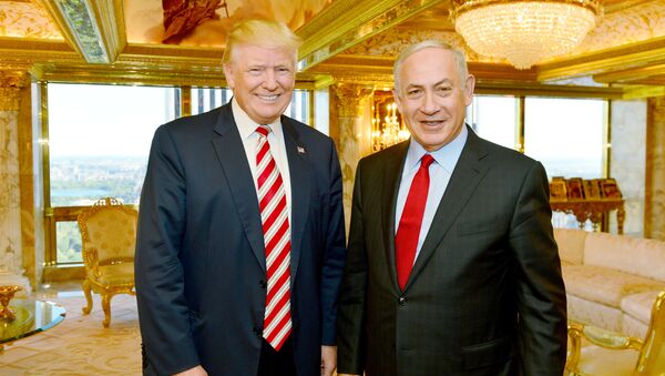 Новоизбранный президент США Дональд Трамп и премьер-министр Израиля Биньямин Нетаньяху, 25 сентября 2016 года - Sputnik Азербайджан