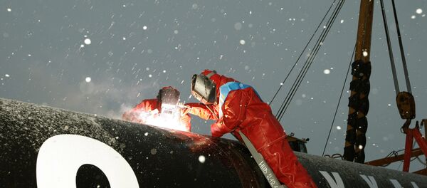 Сварка стыка газопровода, фото из архива - Sputnik Азербайджан