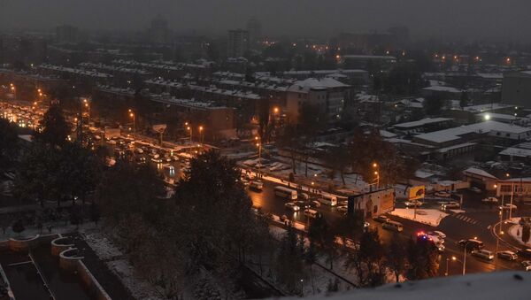 Первый снег в Душанбе: мороз и новогоднее настроение - Sputnik Azərbaycan