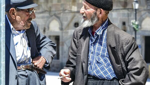 Пожилые мужчины общаются, фото из архива - Sputnik Азербайджан