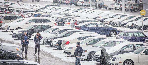Покупатели на руставском авторынке Покупатели на руставском авторынке - Sputnik Азербайджан