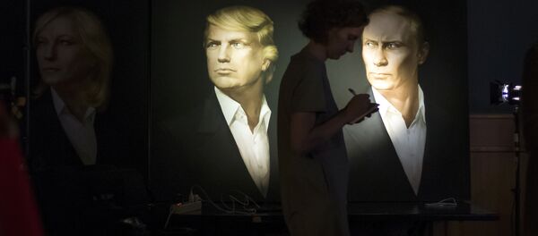 Портреты президента США Дональда Трампа и президента России Владимира Путина, фото из архива - Sputnik Азербайджан