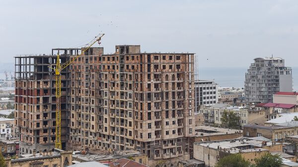 Строительство жилого дома в Баку, фото из архива - Sputnik Azərbaycan