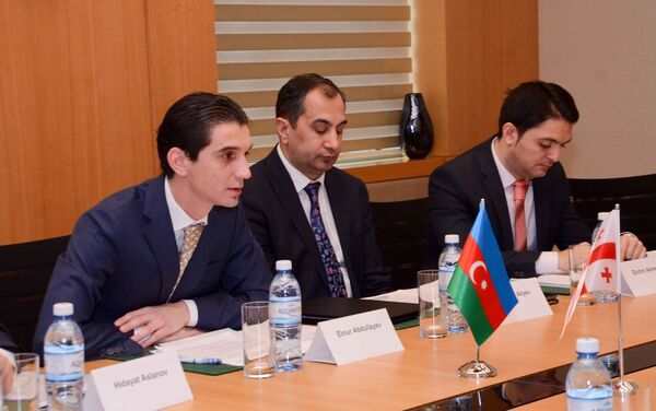 Заседание совместной азербайджано-грузинской комиссии по вопросам международных автомобильных связей, Баку, 9 февраля 2017 года - Sputnik Азербайджан