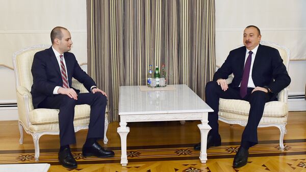 Встреча Президента Ильхама Алиева с министром иностранных дел Грузии Михаилом Джанелидзе - Sputnik Азербайджан