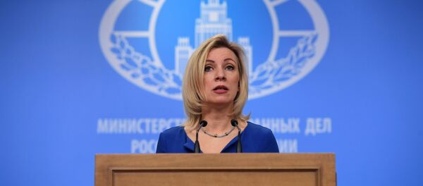 Официальный представитель министерства иностранных дел России Мария Захарова на брифинге по текущим вопросам внешней политики Официальный представитель министерства иностранных дел России Мария Захарова на брифинге по текущим вопросам внешней политики - Sputnik Азербайджан