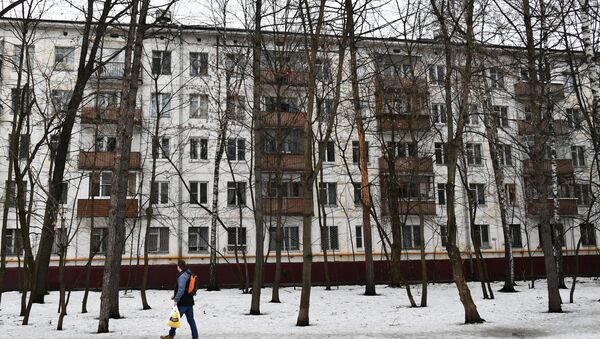 Moskvada yaşayış binası, arxıv şəkli - Sputnik Azərbaycan