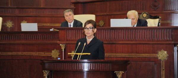 Выступление первого вице-президента Азербайджана Мехрибан Алиевой на пленарном заседании весенней сессии Милли Меджлиса Выступление первого вице-президента Азербайджана Мехрибан Алиевой на пленарном заседании весенней сессии Милли Меджлиса - Sputnik Азербайджан