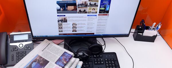 Рабочее место редактора, фото из архива Рабочее место редактора, фото из архива - Sputnik Азербайджан