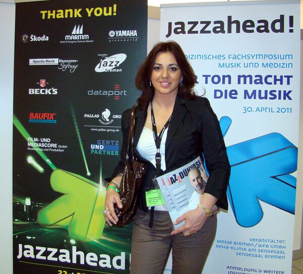 Лейла Эфендиева на Международной джазовой выставке Jazzahead. Бремен, Германия. Лейла Эфендиева на Международной джазовой выставке Jazzahead. Бремен, Германия. - Sputnik Азербайджан