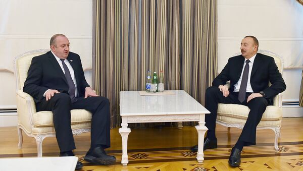 İlham Əliyev Gürcüstan Prezidenti Giorgi Marqvelaşvili ilə görüşüb - Sputnik Azərbaycan