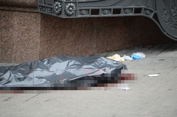 Место убийства бывшего депутата Государственной думы РФ Дениса Вороненкова в Киеве - Sputnik Азербайджан