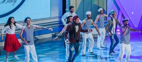 Выступление Сборной Баку в полуфинале КВН, фото из архива Выступление Сборной Баку в полуфинале КВН, фото из архива - Sputnik Азербайджан