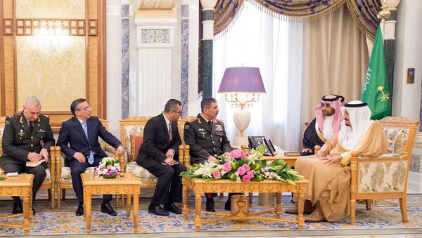 Министр обороны Азербайджанской Республики генерал-полковник Закир Гасанов встретился с Королем Саудовской Аравии Салманом бен Абдулазизом Аль Саудом - Sputnik Азербайджан