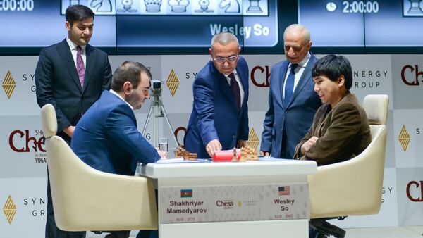 Встреча Шахрияра Мамедъярова с Уэсли Со в рамках Shamkir Chess 2017 - Sputnik Азербайджан