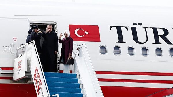 Президент Турции Реджеп Тайип Эрдоган вылетел из Пекина в Вашингтон - Sputnik Азербайджан