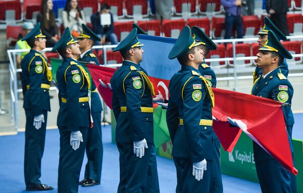 Соревнования по тхеквондо среди женщин в весовых категориях до 46, до 53 и до 57 кг, среди мужчин - в весовых категориях до 54 и до 58 кг IV Игр Исламской солидарности - Sputnik Азербайджан