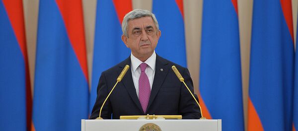 Президент Армении Серж Саргсян Президент Армении Серж Саргсян - Sputnik Азербайджан