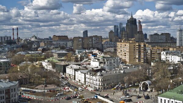 Вид на центр Москвы, фото из архива - Sputnik Азербайджан