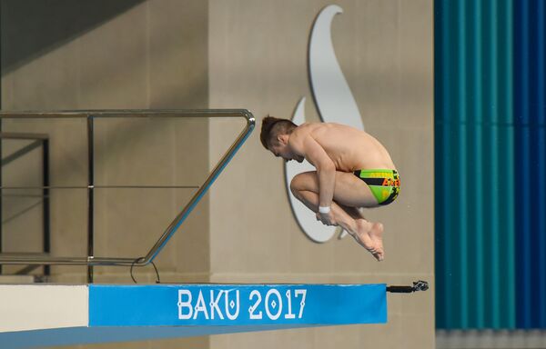 Финалы соревнований по прыжкам в воду с 10 метров IV Игр Исламской солидарности - Sputnik Азербайджан