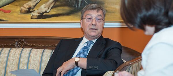 Посол Российской Федерации в Азербайджане Владимир Дорохин во время интервью информационному агентству Sputnik Азербайджан - Sputnik Азербайджан