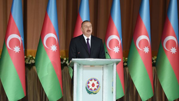 Выступление президента Ильхама Алиева в официальном приеме по случаю 28 Мая – Дня Республики - Sputnik Азербайджан