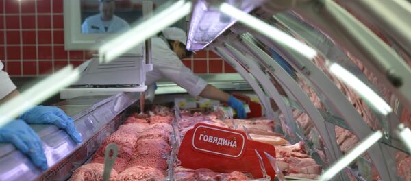 Мясной отдел гипермаркета, фото из архива Мясной отдел гипермаркета, фото из архива - Sputnik Азербайджан