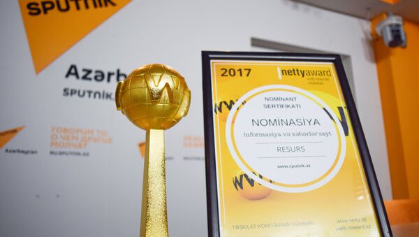NETTY 2017 internet mükafatı - Sputnik Azərbaycan