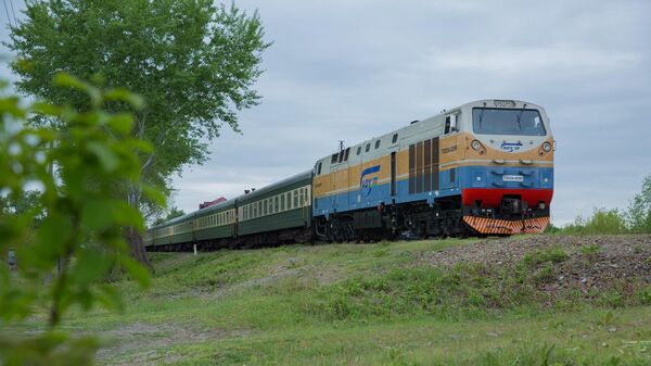 Поезд Азербайджанских железных дорог - Sputnik Azərbaycan