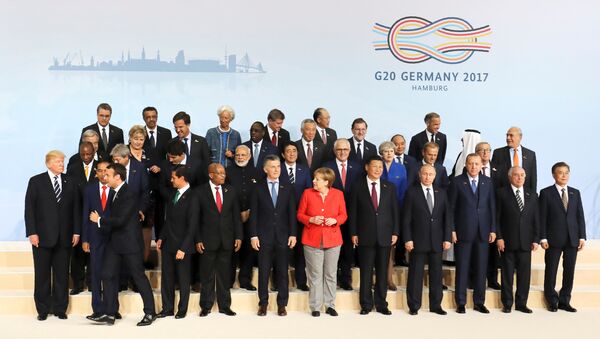 G20 liderləri Hamburqdakı sammitdə - Sputnik Azərbaycan