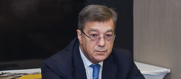 Посол России в Азербайджане Владимир Дорохин в ходе конференции общественных объединений российских соотечественников в АР - Sputnik Азербайджан