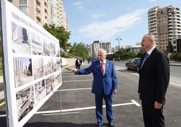 Президент Ильхам Алиев ознакомился с условиями, созданными в новом парке в Баку Президент Ильхам Алиев ознакомился с условиями, созданными в новом парке в Баку - Sputnik Азербайджан