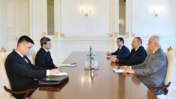 Президент Ильхам Алиев принял заместителя председателя Кабинета Министров Туркменистана - Sputnik Азербайджан