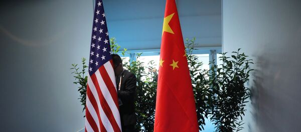 Флаги США и Китая, фото из архива - Sputnik Азербайджан