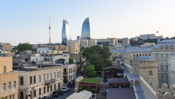 Вид на Flame Towers в Баку - Sputnik Азербайджан