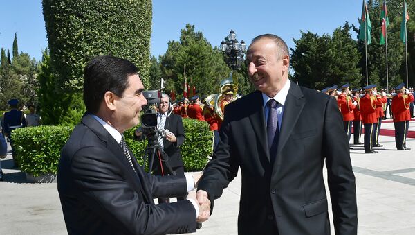 Церемония официальной встречи президента Туркменистана Гурбангулы Бердымухамедова - Sputnik Azərbaycan