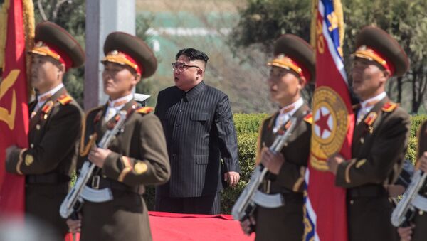 Глава КНДР Ким Чен Ын, фото из архива - Sputnik Азербайджан